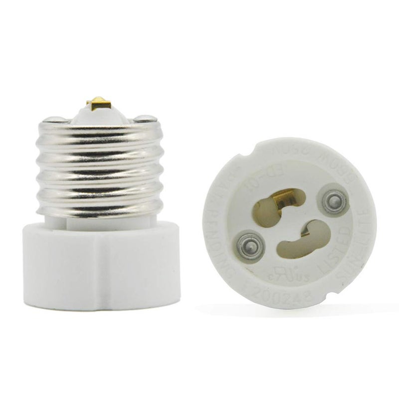 EMNOOTI E26 E27 Edison Screw Socket to GU10 Bayonet Base Adapter,GU10 Ceramic Socket Converters for GU10 Halogen Bulb, GU10 LED Spot Light,UL Listed, 660W/250V - Image 2